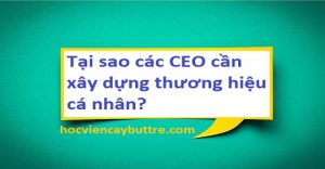 Xây dựng thương hiệu cá nhân là rất quan trọng đối với các CEO, bởi vì đây là cách để họ trở thành những nhân vật tầm cỡ, được tôn vinh,