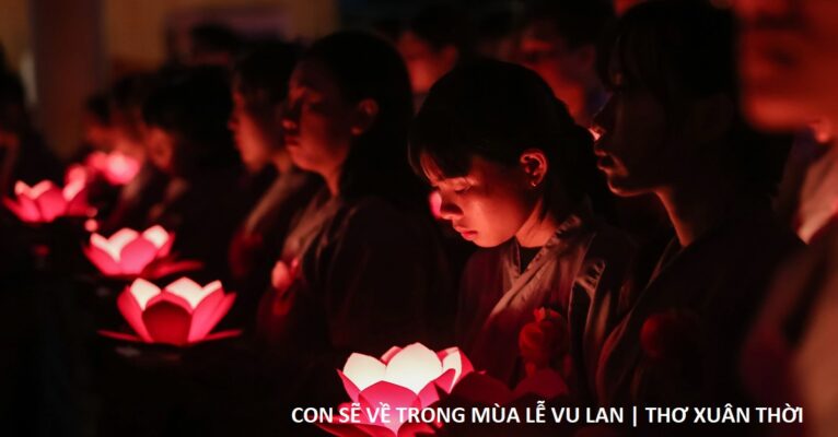 Con sẽ về trong mùa lễ Vu Lan, thơ Xuân Thời