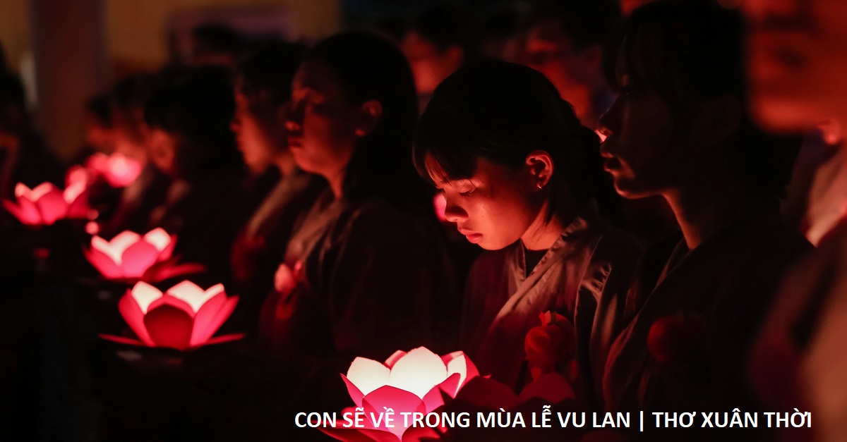 Con sẽ về trong mùa lễ Vu Lan, thơ Xuân Thời