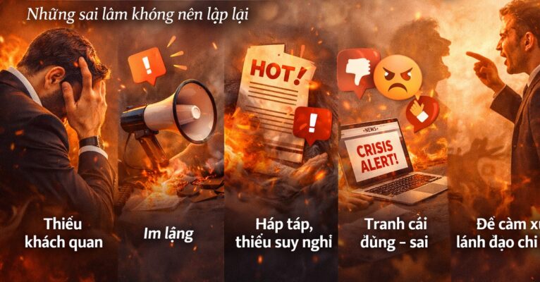 Phân tích những sai lầm phổ biến khiến doanh nghiệp thất bại khi xử lý khủng hoảng truyền thông, từ phản ứng cảm tính đến thiếu tư duy quản trị.