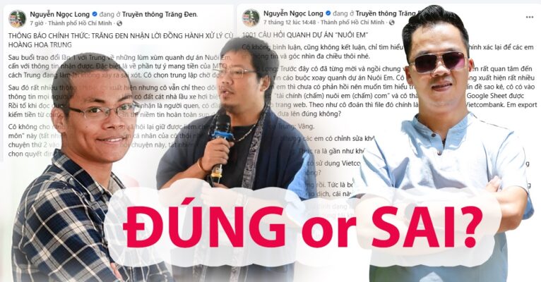 Truyền thông Trăng Đen phối hợp cùng Nuôi Em và bạn Hoàng Hoa Trung để xử lý sự việc, lập tức xuất hiện câu hỏi: Liệu Truyền thông Trăng Đen đang làm đúng hay sai