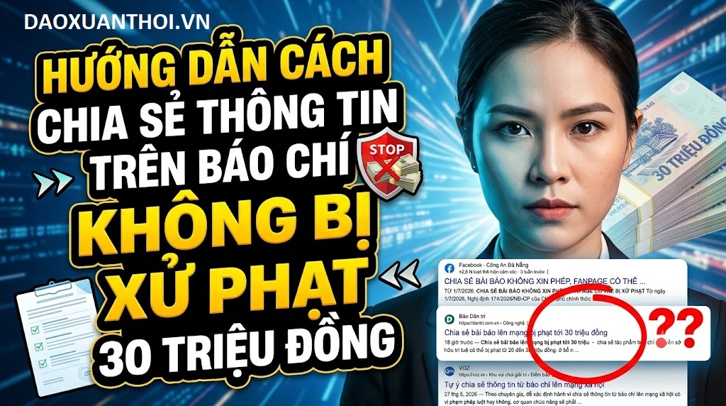 Theo điểm d khoản 1 Điều 95, Nghị định 174/2026/NĐ-CP có hiệu lực từ ngày 01/7/2026, hành vi lợi dụng mạng xã hội để cung cấp, chia sẻ tác phẩm báo chí mà không được sự đồng ý của chủ thể quyền sở hữu trí tuệ có thể bị phạt từ 20 đến 30 triệu đồng. Ngoài tiền phạt, cá nhân, tổ chức vi phạm còn bị buộc gỡ bỏ nội dung vi phạm.
