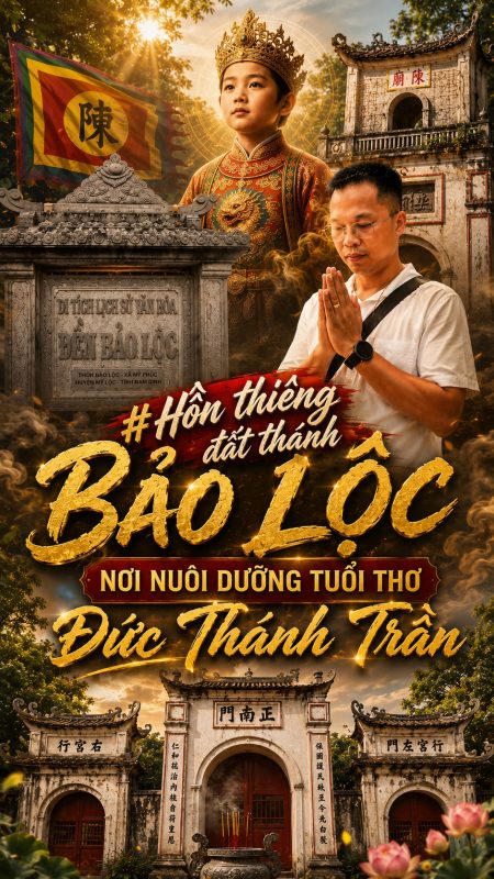 Mảnh đất Bảo Lộc (Đền Bảo Lộc Nam Định) chính là mảnh đất "thang mộc" linh thiêng – nơi đã nâng đỡ những bước chân đầu đời và nuôi dưỡng tâm hồn của một vị anh hùng dân tộc lẫy lừng thiên cổ: Quốc công Tiết chế Hưng Đạo Đại vương Trần Quốc Tuấn.