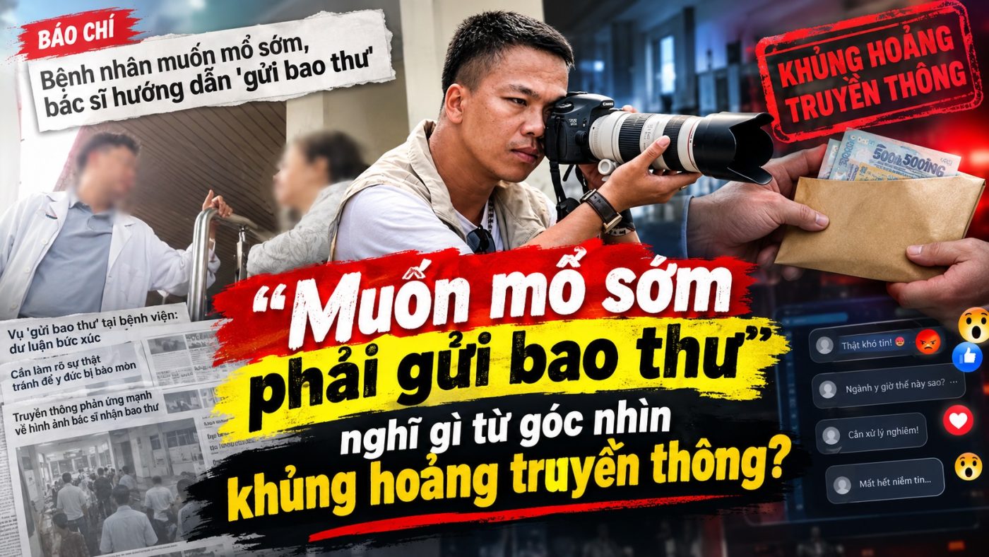 Xôn xao quanh câu chuyện "Muốn mổ sớm thì phải đưa bao thư". Câu chuyện xung quanh một bài báo của báo Tuổi trẻ, và nhân vật được nhắc đến là bác sỹ V và bệnh viện Chợ Rẫy. Suy nghĩ gì từ góc nhìn của Khủng hoảng truyền thông?